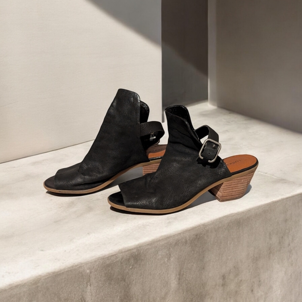 Lucky Brand Leather Open Toe Shoe